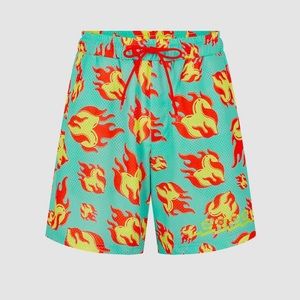 Mala heart flame Sundae School Mesh shorts